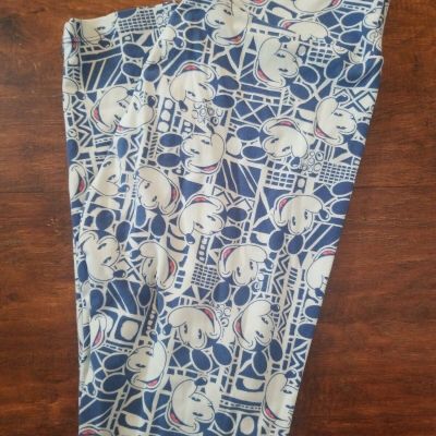 LuLaRoe Disney Leggings OS One Size Mickey Mouse Vintage Style