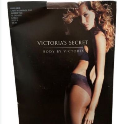 Victorias Secret Body By Victoria High Leg Light Control Sheer Top Black Size B
