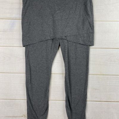 CAbi M’leggins Womens M Gray Leggings w/Skirt Pull On Stretch Workout #5318