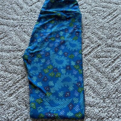 LuLaRoe Leggings One size Dark Teal Brand New With Multi Color Shapes