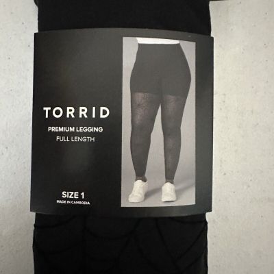 Torrid Black Web Flocked Full Length Leggings Size 1XL