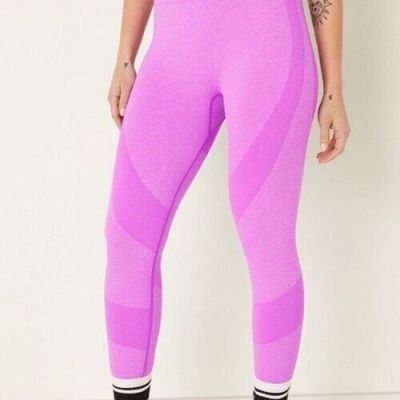 Pink victoria secret SEAMLESS HIGH WAIST FULL LENGTH WORKOUT TIGHT   LARGE