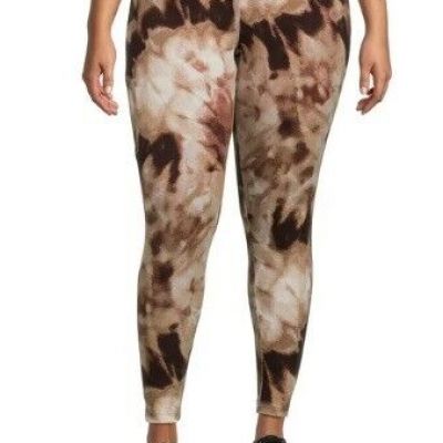 Terra & Sky~ NEW?Womans Printed High rise PLUS Leggings size 1X~Sunset Dye Stone