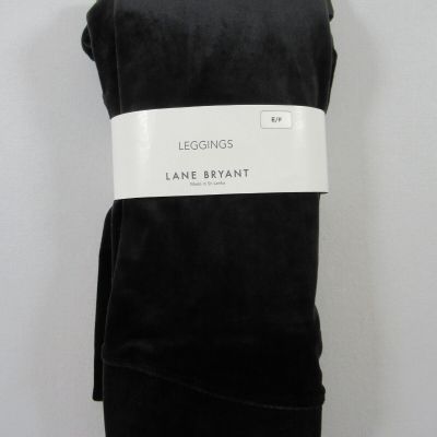 NEW Lane Bryant Velvet Velour Leggings Plus Size E/F 24/26 Off-Black