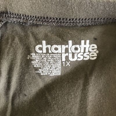 women's Charlotte Russe leggings size 1x olive green