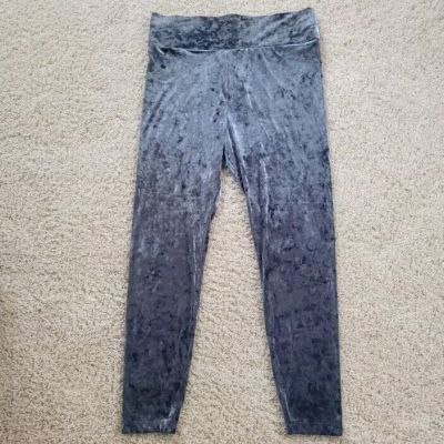 Lou & Grey Crushed Velour Leggings in Ice Blue L Velvet