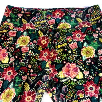 LuLaRoe Women's Floral Pull On One Size Leggings Waist 25 in. Inseam 26 in.