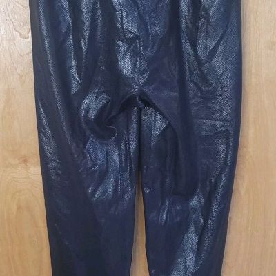 Buff Bunny Leggings Shiny Black Reptile Womens XL