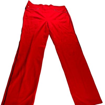 Nygard Womens Leggings Size 1X Red Slim Curve Gym Active Performance Skinny