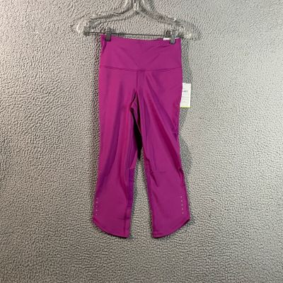 Old Navy Legging Pants Womens Purple Small Cropped Workout Gym Yoga Pant 24x21