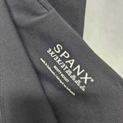 Spanx Leggings size 3X Solid Black Booty Boost 7/8 Crop Capri