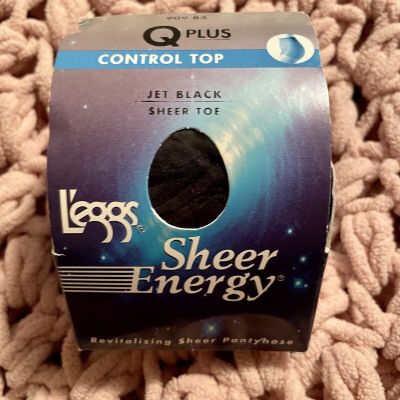 L'eggs Sheer Energy Medium Support Q Control Top Jet Black