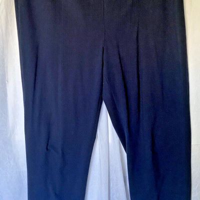 Susan Graver Style Size XL Stretch Navy Legging Zipper Detail Hem