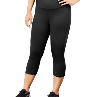 Champion Womens Plus Size Smooth Tech Capri Leggings Size:1X Color:Black