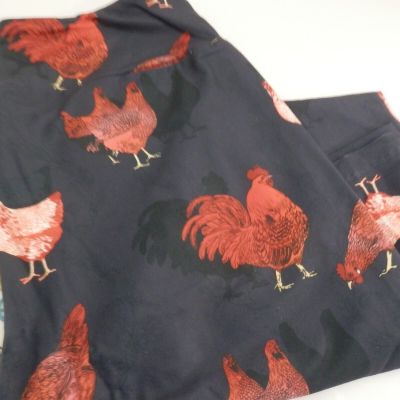 Charlie's Project Rare CHICKENS Leggings Womens OS (4-14) Style as LuLaRoe