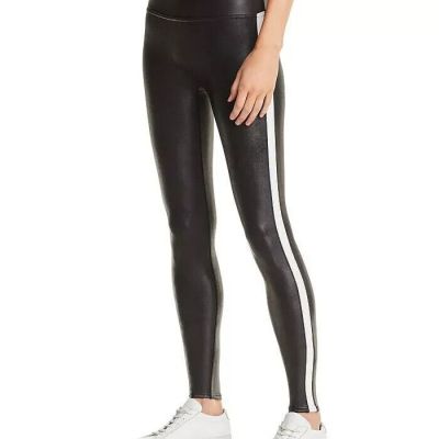 SPANX Faux Size XS Leather Leggings for Women Tummy Control with Side Stripe