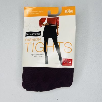 No Nonsene Fashion Tights Size S/M Style must have control, Burgundy