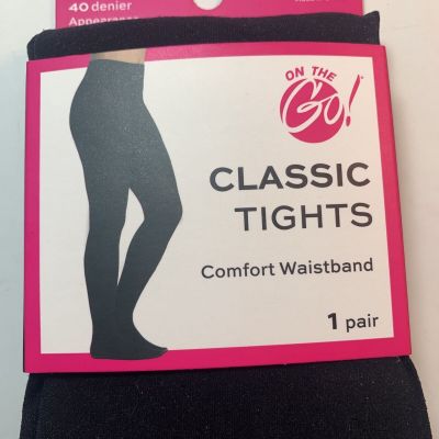 On The Go Classic Tights ~ Black Footed Size M~ 40 Denier ~ Perfect For Dance