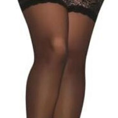 Buauty Thigh High Stockings for Women – Lace Top Sexy Thigh Highs A-B Black