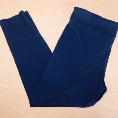 SOJO Navy Blue Purple Leggings Cropped Capri Pants Size 12