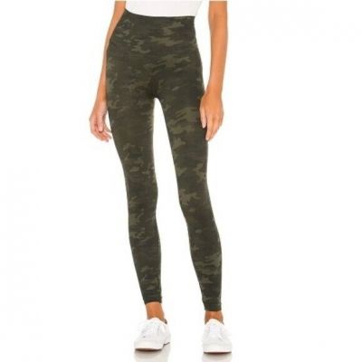 Spanx Look at Me Now Seamless Leggings Small Green Camo