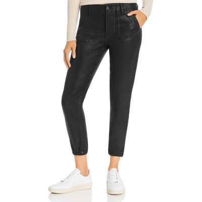 Paige Womens Black Denim Coated Daytime Jogger Jeans 24 BHFO 0230