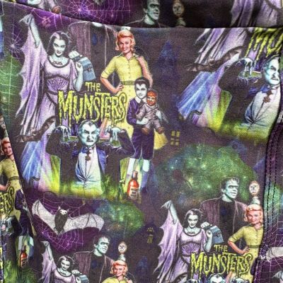 Amelia Rose The Munsters Horror Tv Show Themed Leggings With Pockets NWOT TC