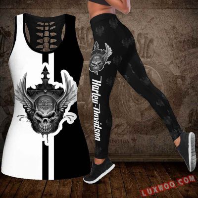 Harley--Davidson Limited Edition Woman Tanktop Legging 3D All Over Print S-5XL