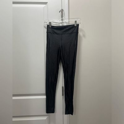 Koral Black Shiny Leggings Size Small