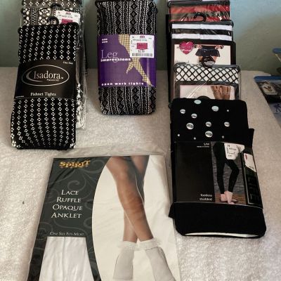 Lot of 14 Pairs Womens Tights NEW