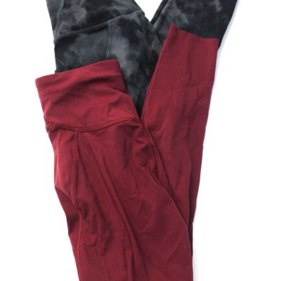 Lululemon Womens Tie Dye Print Slip-On Athletic Leggings Red Size 0 Lot 2