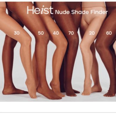 Heist The Nude Sheer Tights Nylon High Waist ColourShade 40, size 6-8, New