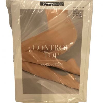 Nordstrom Control Top Pantyhose Style 8135B Black Size D 20 Denier Brand New