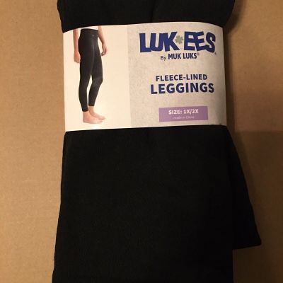 Lukees By Muk Luks Fleece Lined Leggings Size 1X/2X