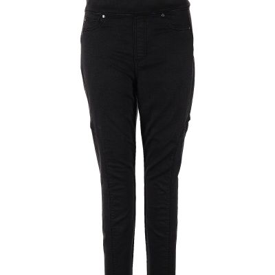 RWN by Rawan Women Black Jeggings 16 Plus