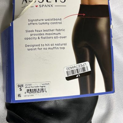 Spanx Assets 20258R Women's All Over Faux Leather Leggings  Black Size S