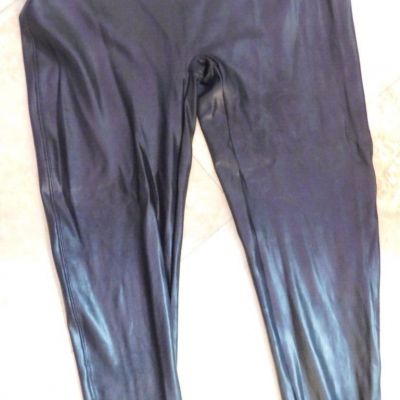 SPANX Black faux leather Legging Size 2XL