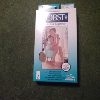 JOBST Medical LegWear Women firm Knee High stockings 20 -30 mmHg  Small natural