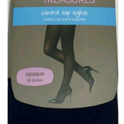 NWT Secret Treasures Navy Opaque Control Top Tights (1 Pair) Size 1