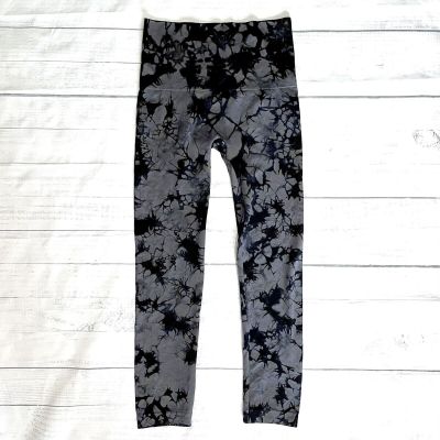 Bagatelle Womens Leggings Size M Seamless High Rise Tie Dye Black Grey Active