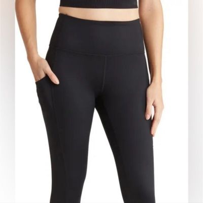 Zella XL Black Workout Ankle Leggings Pockets