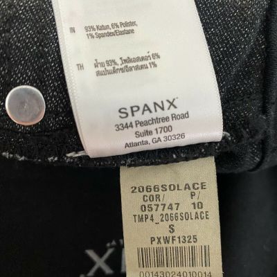 Spanx Denim Leggings Women's Small Black Cotton Blend NWT PT-558