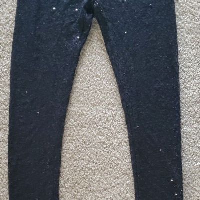 Bebe Black Small Sequin Legging Style 20625101495