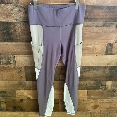 Athleta Colorblock Up For Anything Tight Gray Womens SIze Small Yoga Gym Workout