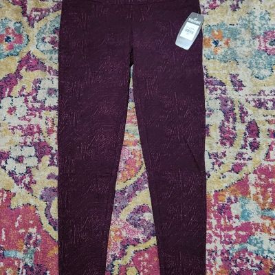 NWT Women's SPALDING Size Small Cherry Leggings Activewear Fitness Workout Gym