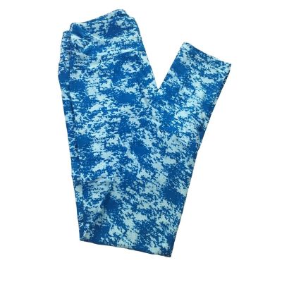 NWT LulaRoe OS Women’s Leggings Blue Pixel Digital Camouflage Sky Cloud One Size