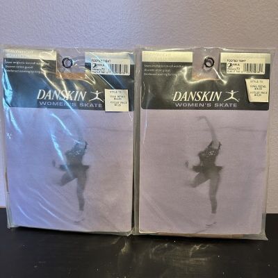 danskin heavyweight skate footed tights size A style 73 lot of 2 new