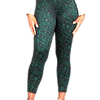 Feeling Festive  NEW?Women's Christmas Leggings size 4X~green/Merry Christmas