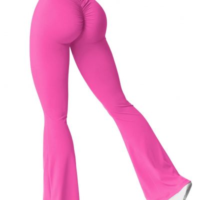 VOYJOY V-Back Scrunch Flares Leggings Gym Workout Lifting Flares Pant V-Back