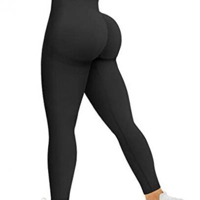 Tie Dye Seamless Leggings for Women High Waist Workout Gym Medium #4 Black
